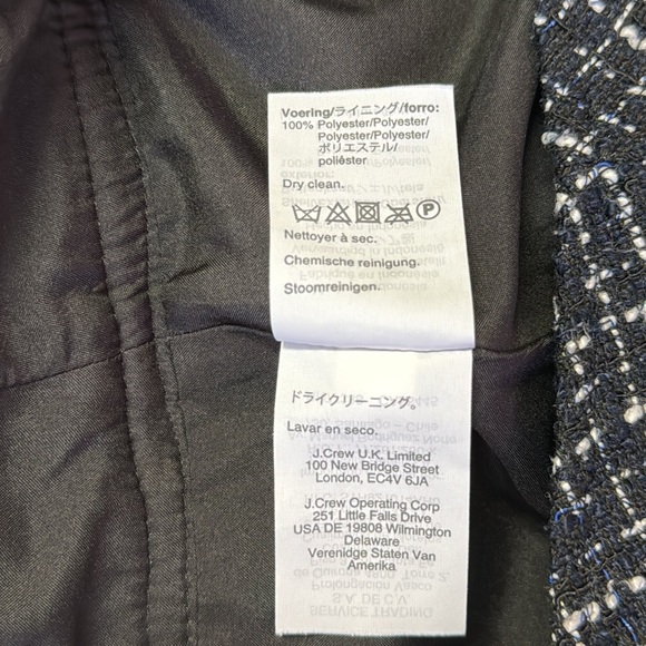 J. Crew A-line Tweed Skirt Black White & Blue Career Preppy Staple Sz 2 - Picture 12 of 13